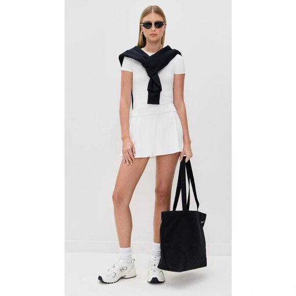 Splits59 Venus High Waist Rigor Skort Athletic Tennis Mini Skirt White Medium - Picture 9 of 9